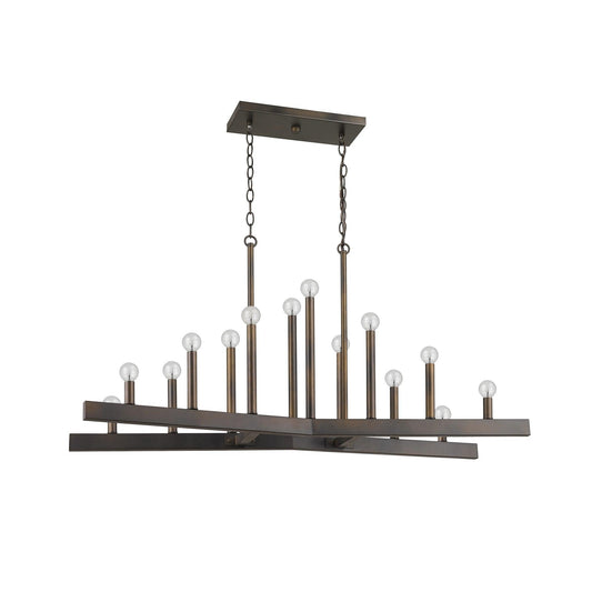 Fallon 14-Light Oil-Rubbed Bronze Island Pendant - AFS