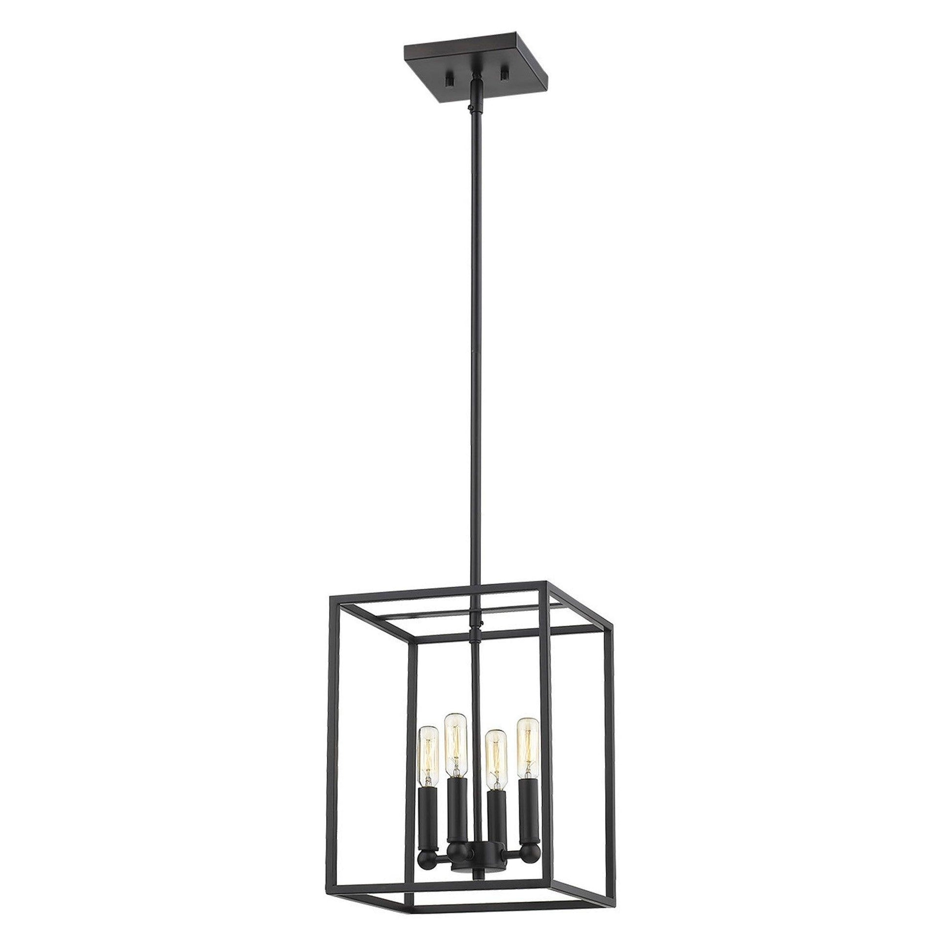 Cobar 4-Light Matte Black Pendant - AFS