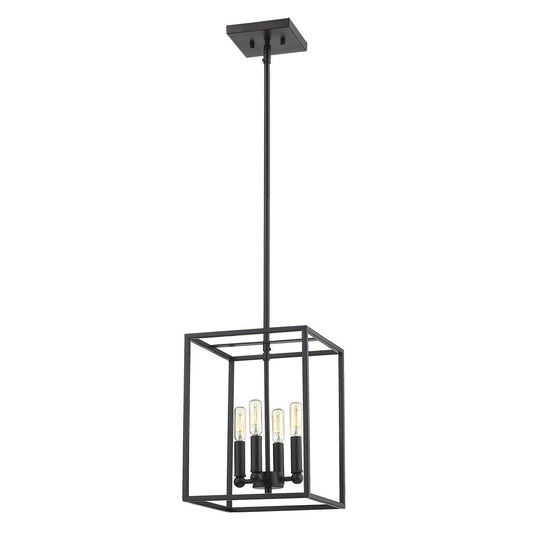 Cobar 4-Light Matte Black Pendant - AFS