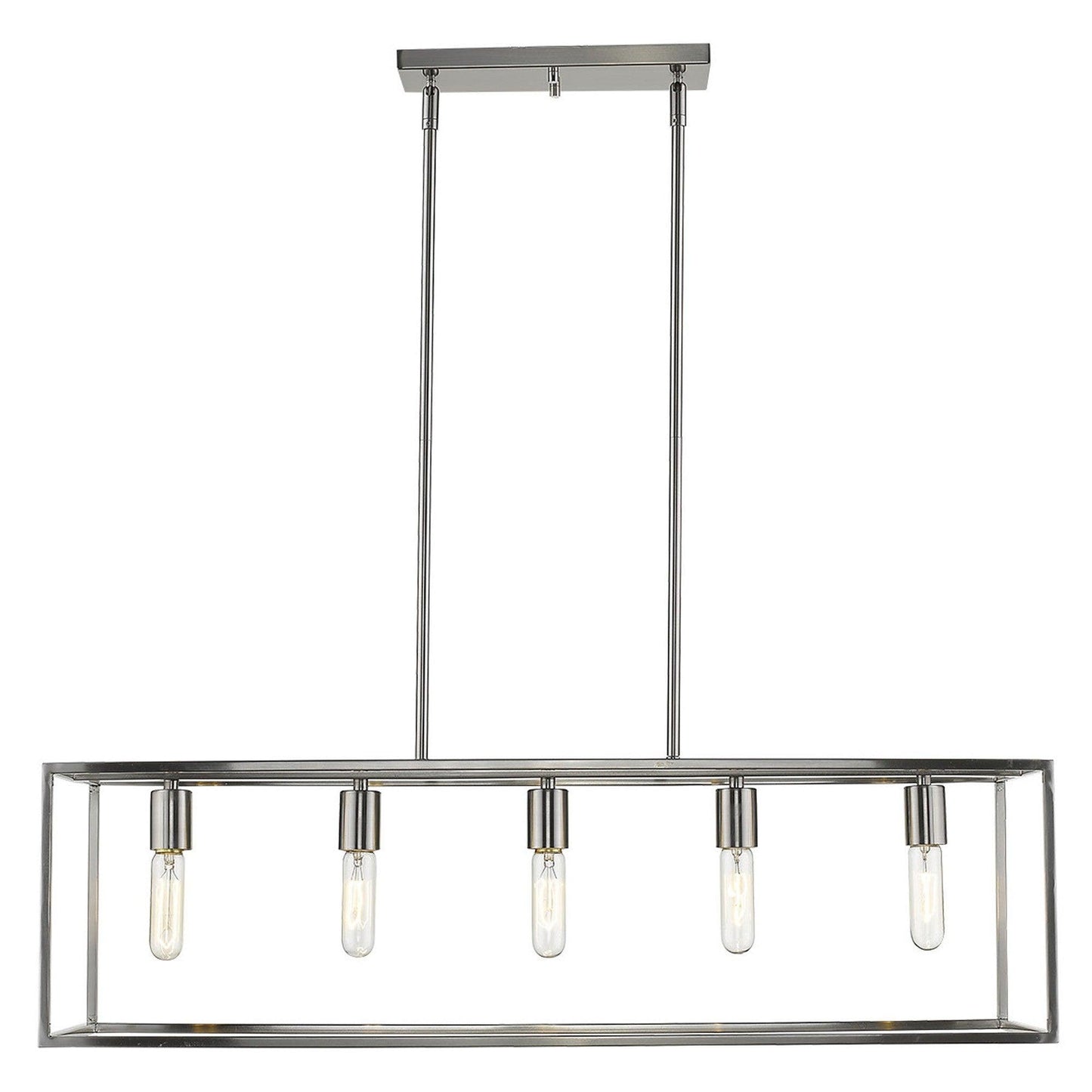 Cobar 5-Light Satin Nickel Island Pendant - AFS