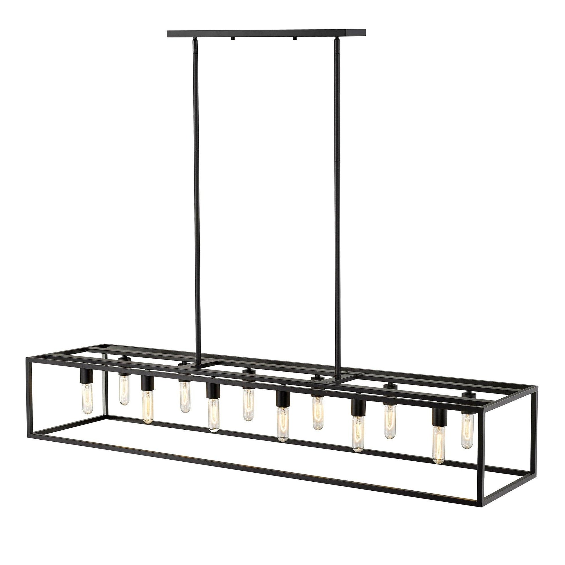 Cobar 12-Light Matte Black Island Pendant - AFS