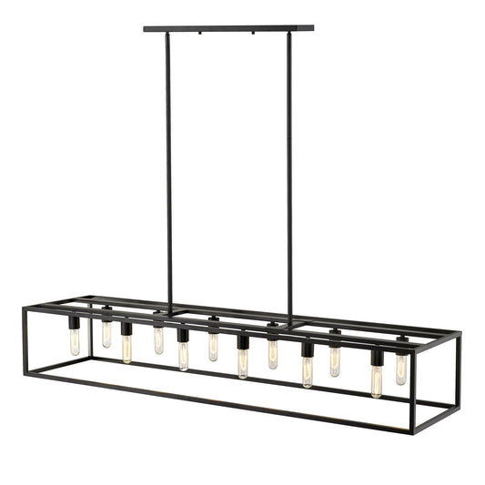 Cobar 12-Light Matte Black Island Pendant - AFS