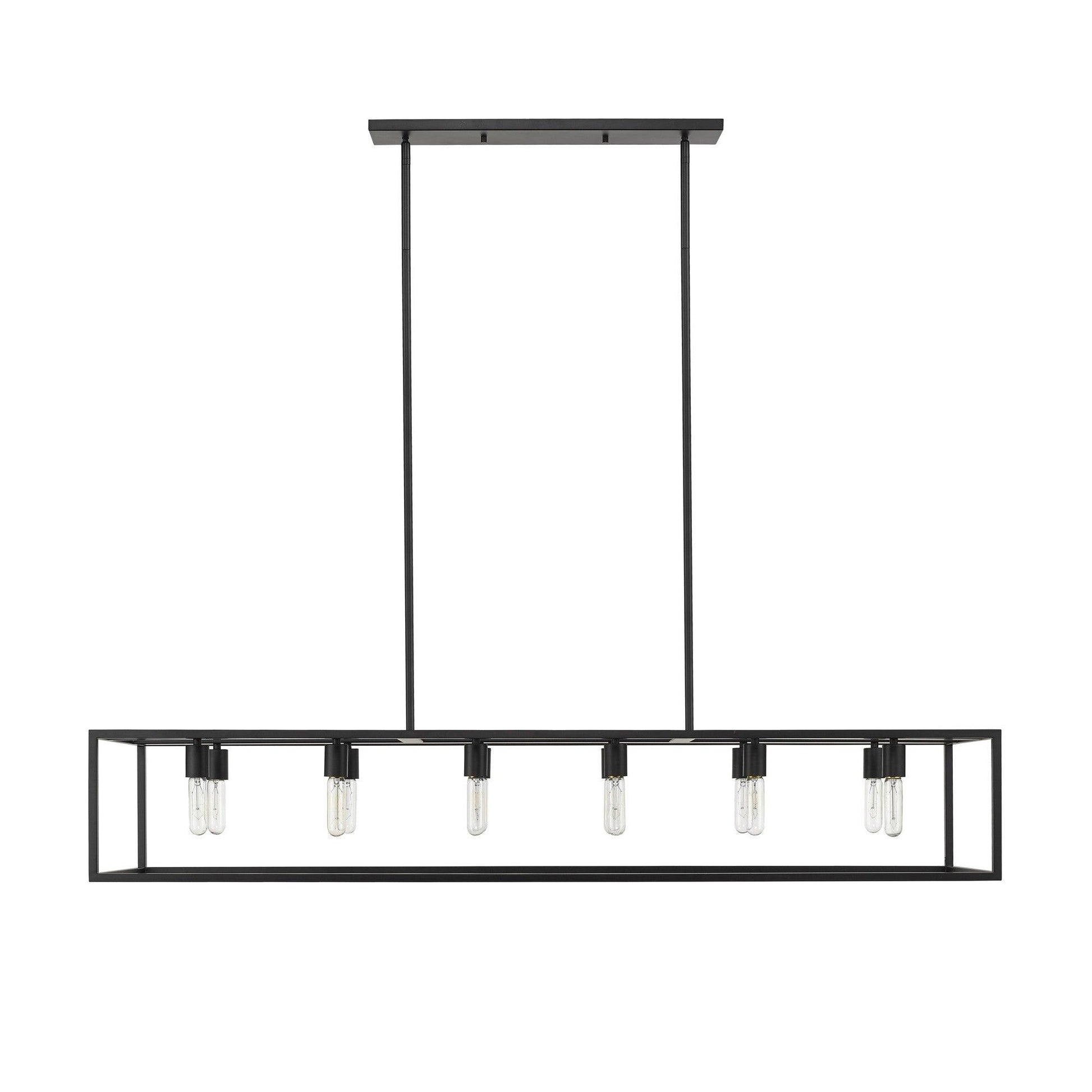 Cobar 12-Light Matte Black Island Pendant - AFS