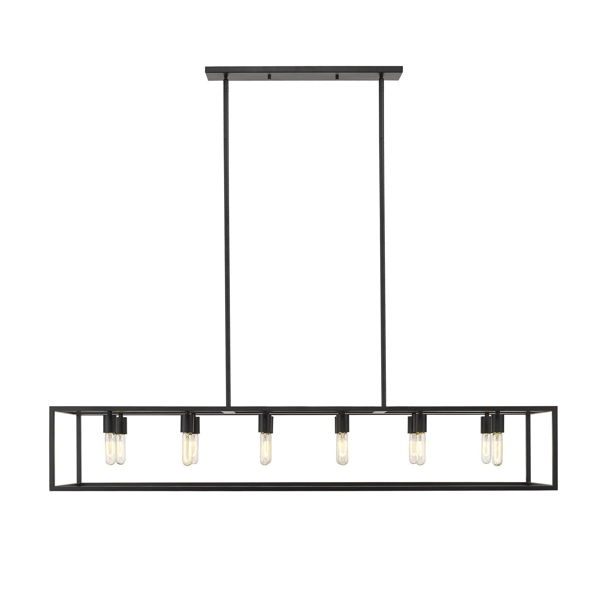 Cobar 12-Light Matte Black Island Pendant - AFS