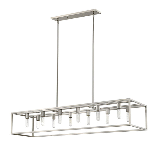 Cobar 12-Light Satin Nickel Island Pendant - AFS