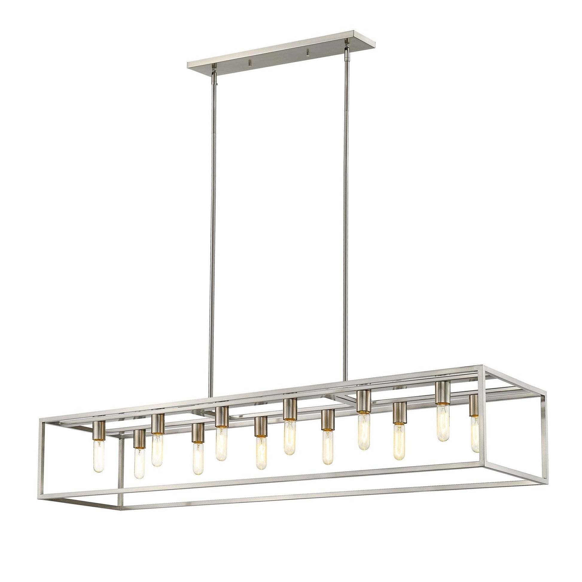 Cobar 12-Light Satin Nickel Island Pendant - AFS