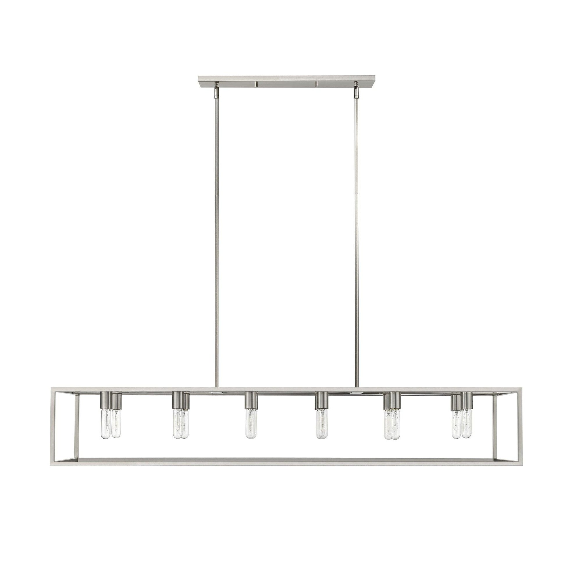 Cobar 12-Light Satin Nickel Island Pendant - AFS