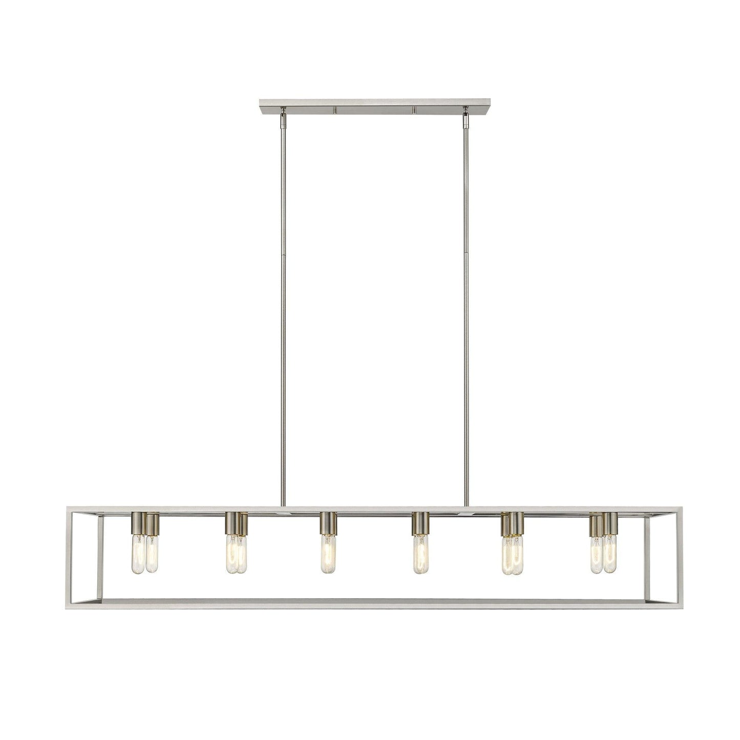 Cobar 12-Light Satin Nickel Island Pendant - AFS