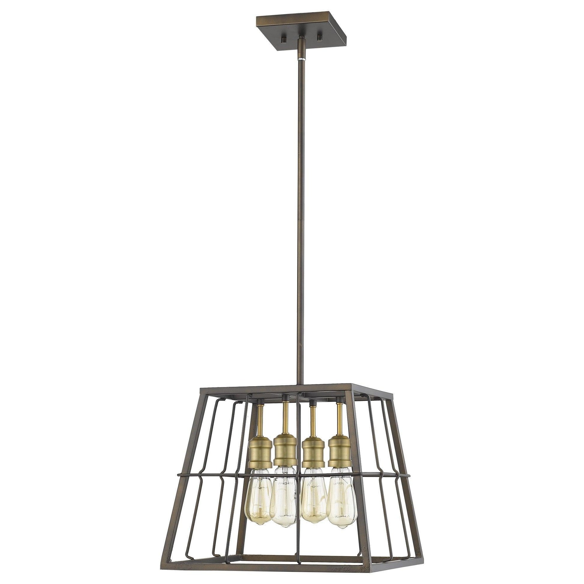 Charley 4-Light Oil-Rubbed Bronze Pendant - AFS