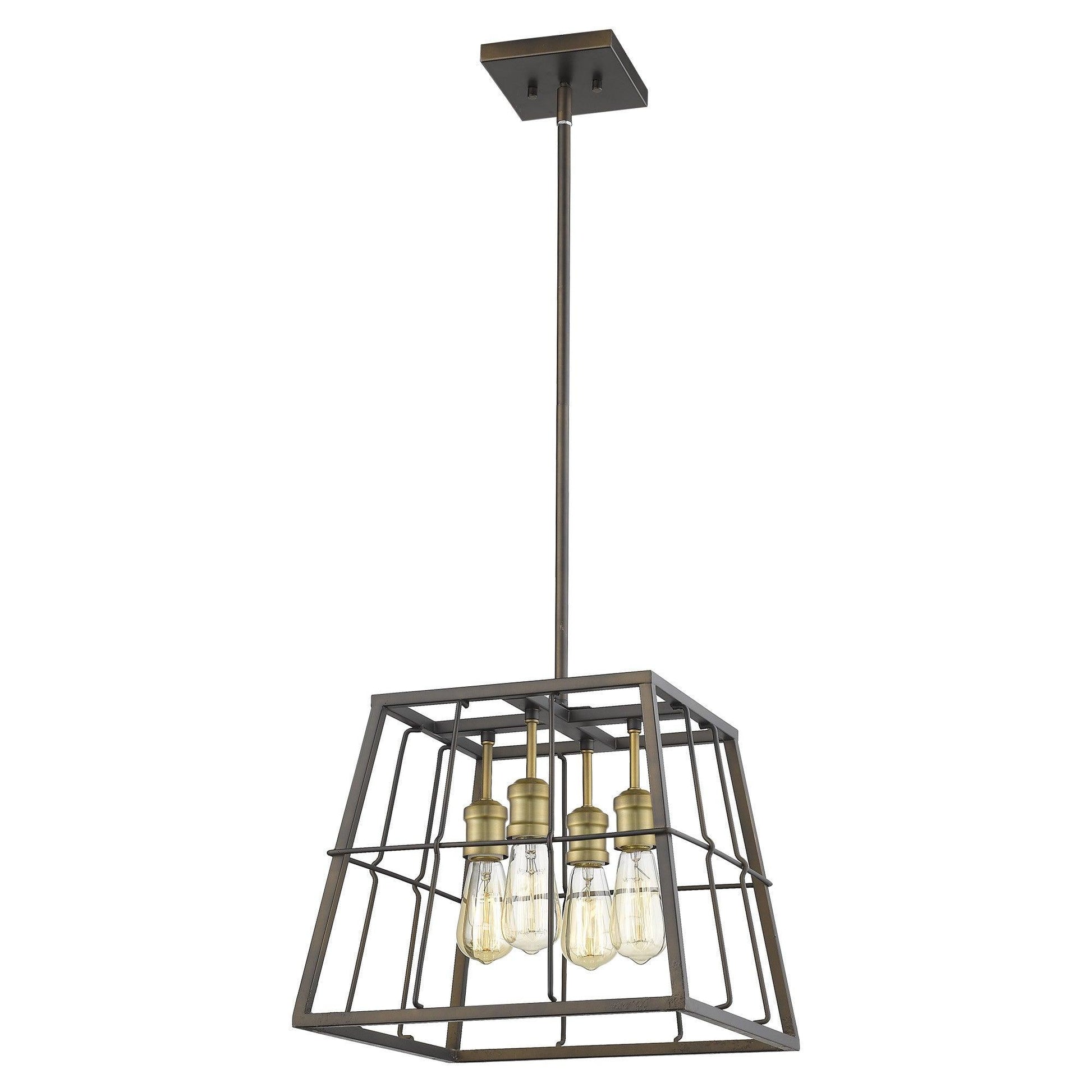 Charley 4-Light Oil-Rubbed Bronze Pendant - AFS