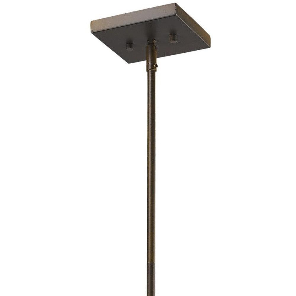 Brooklyn 4-Light Oil-Rubbed Bronze Pendant With Metal Framework Shade - AFS