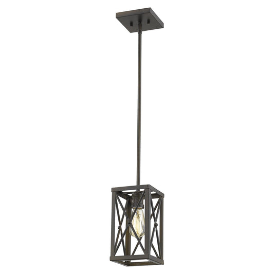 Bronze Metal Geometric Mini Pendant Hanging Light - AFS