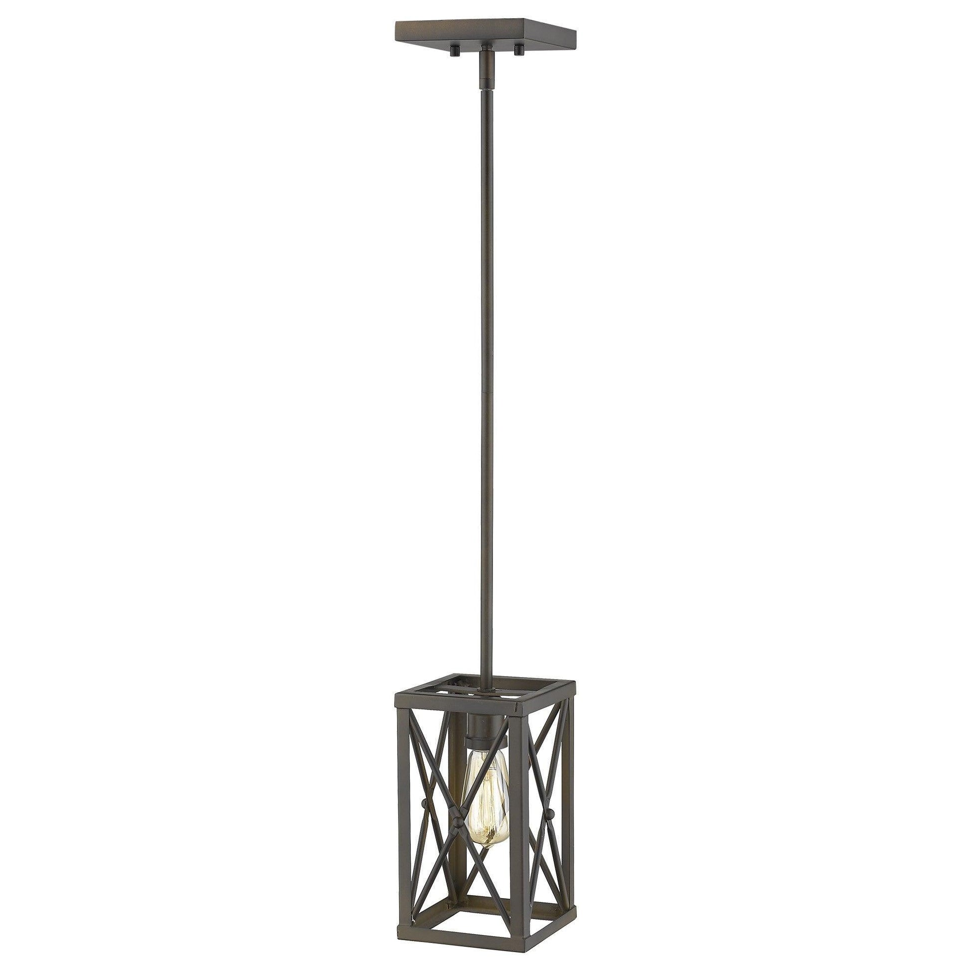 Bronze Metal Geometric Mini Pendant Hanging Light - AFS