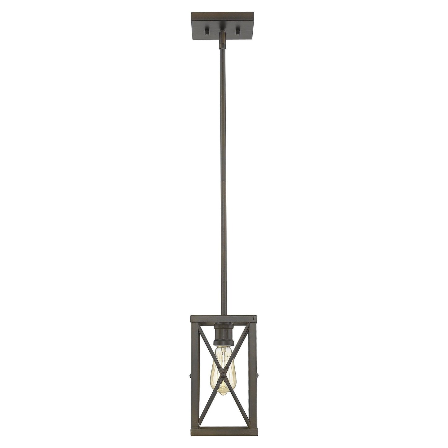 Bronze Metal Geometric Mini Pendant Hanging Light - AFS