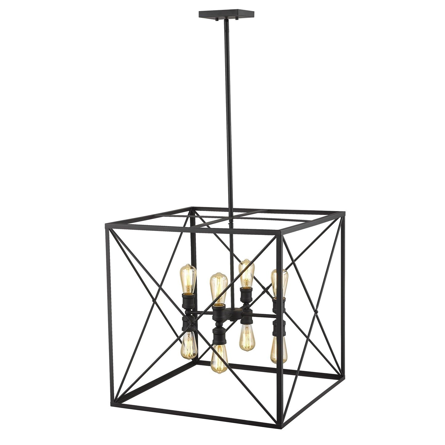 Brooklyn 8-Light Matte Black Pendant - AFS