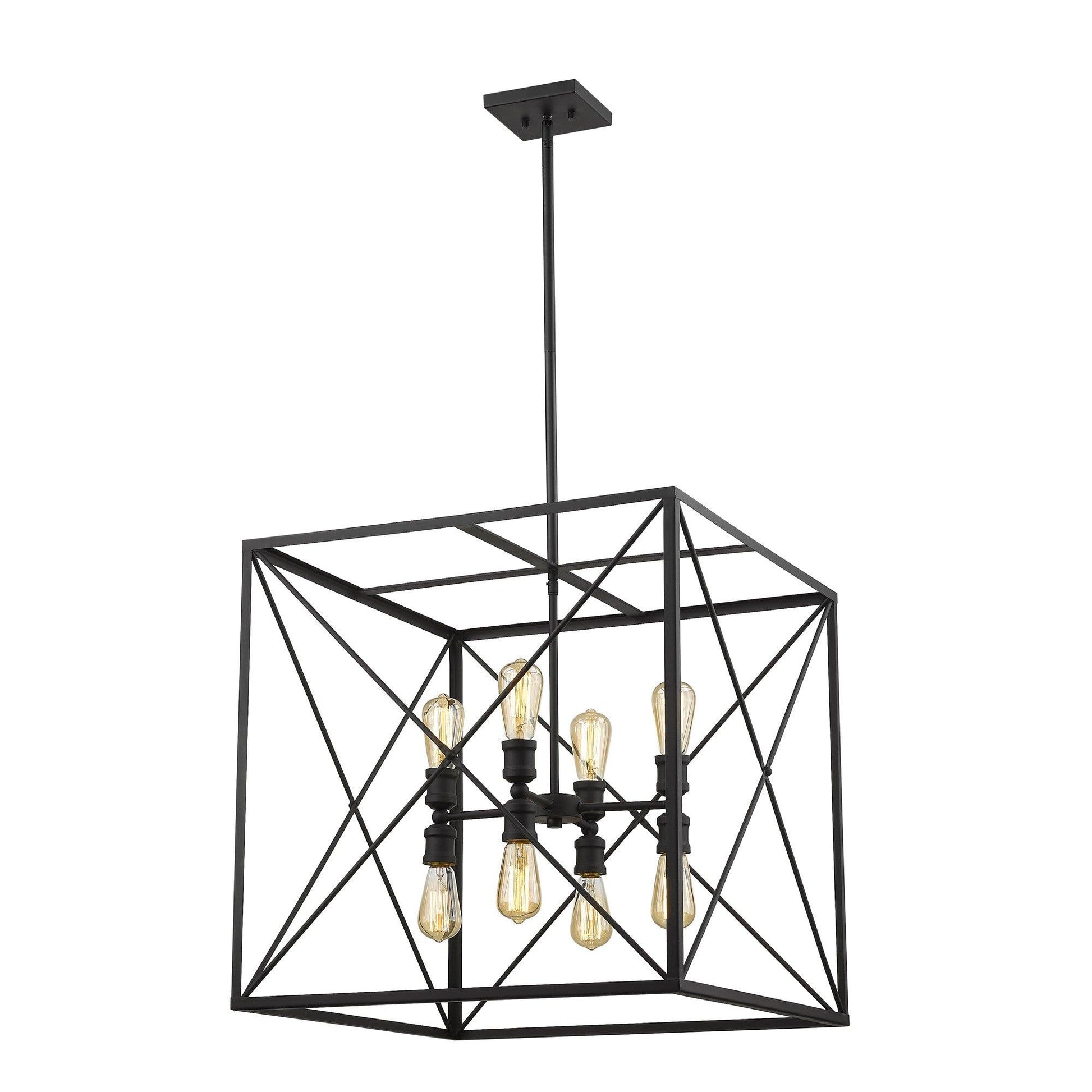 Brooklyn 8-Light Matte Black Pendant - AFS