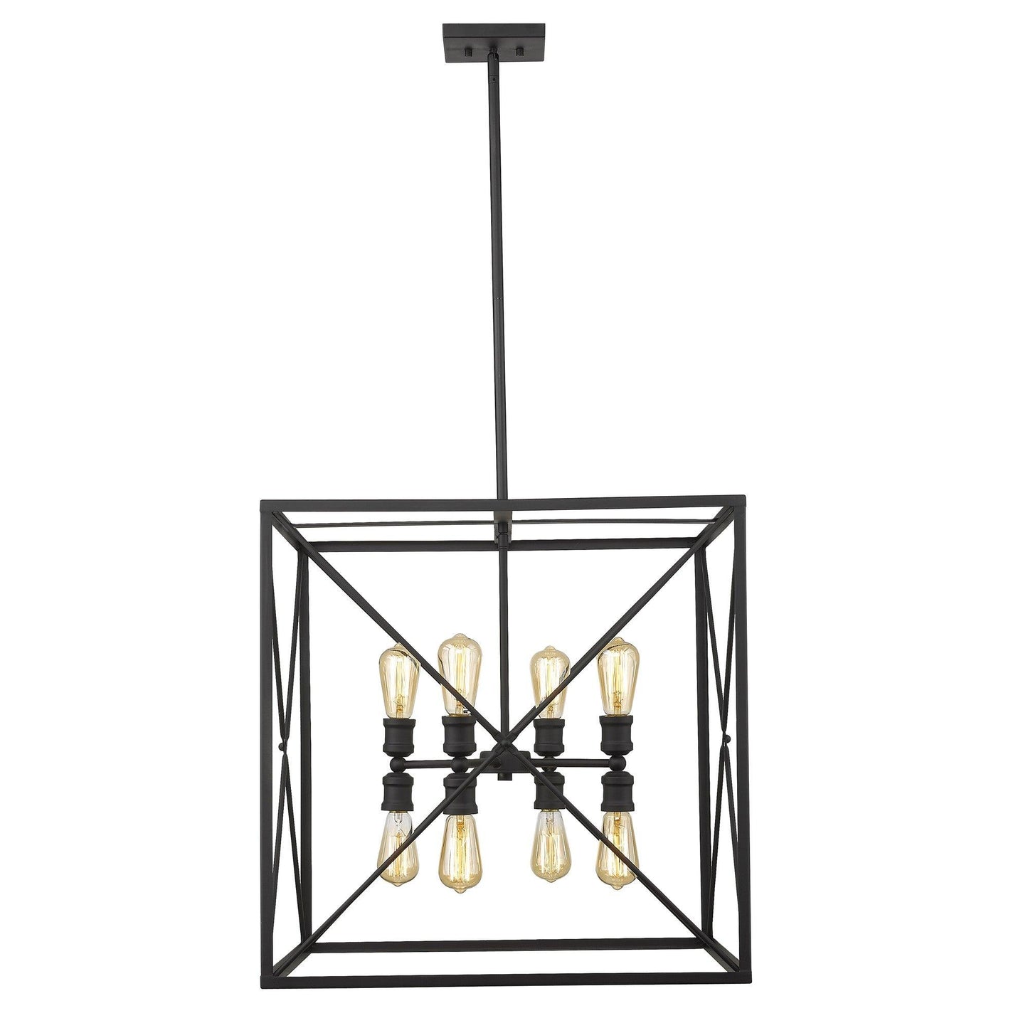 Brooklyn 8-Light Matte Black Pendant - AFS