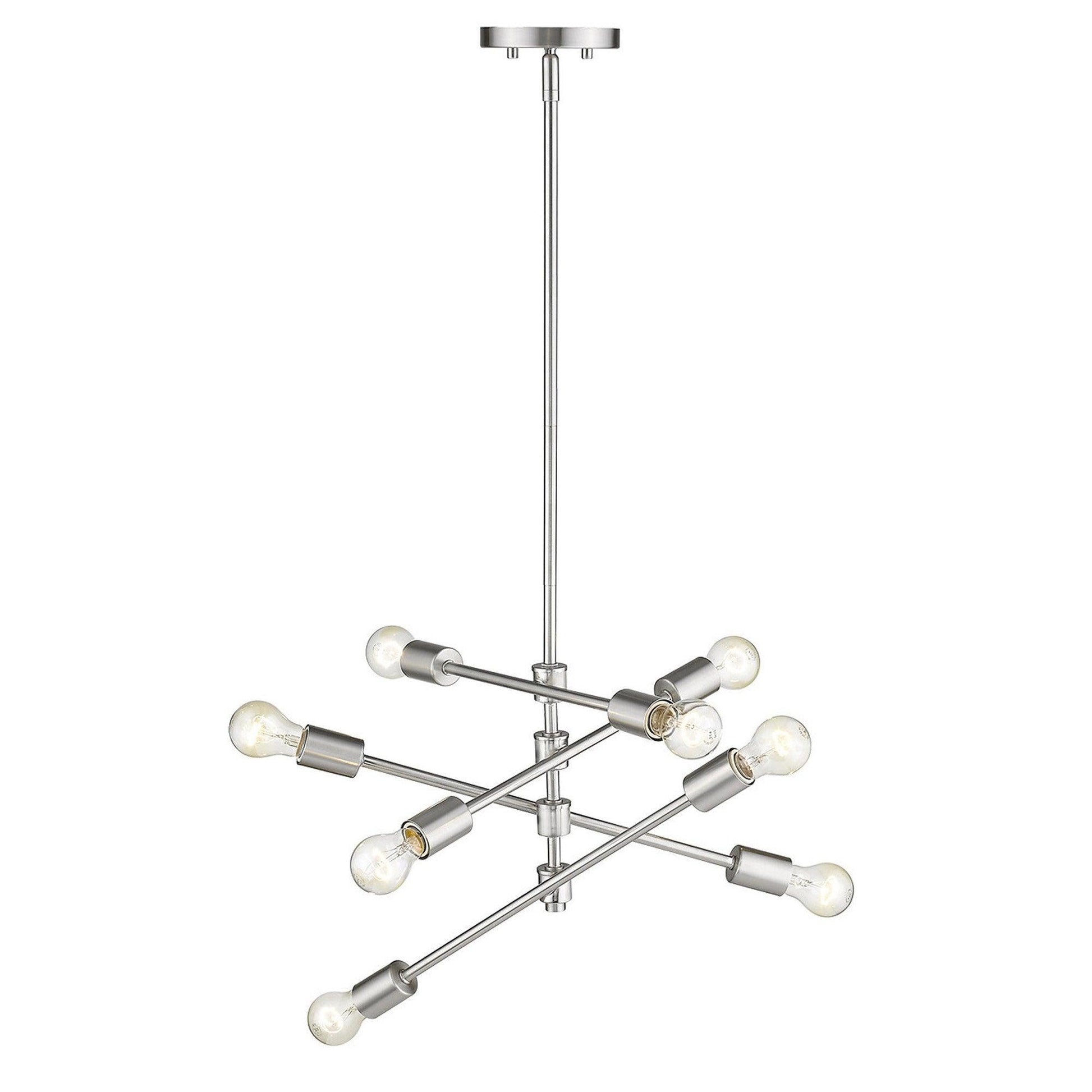 Calix 8-Light Satin Nickel Pendant - AFS