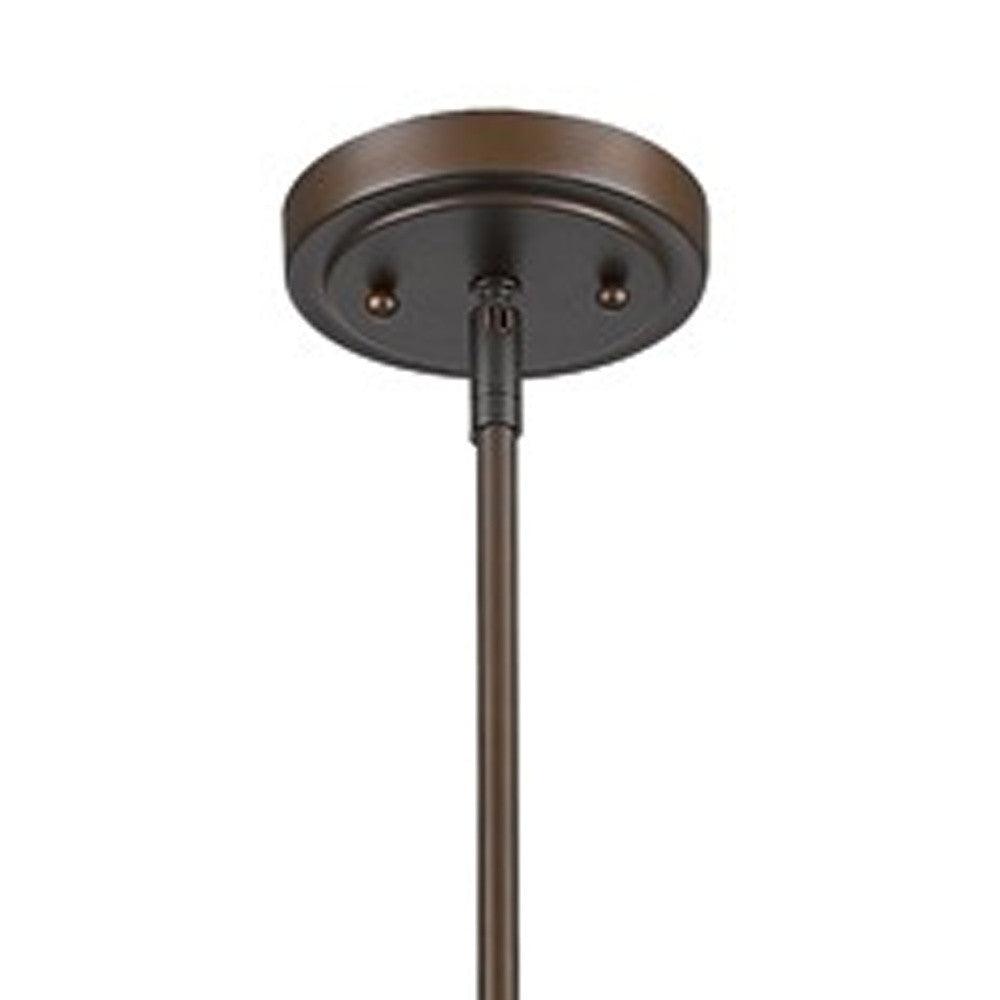 Midtown 1-Light Oil-Rubbed Bronze Pendant With Frosted Glass Shade - AFS