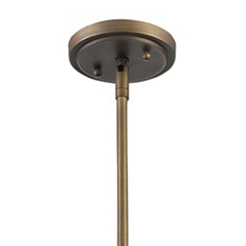 Midtown 1-Light Raw Brass Pendant With Frosted Glass Shade - AFS