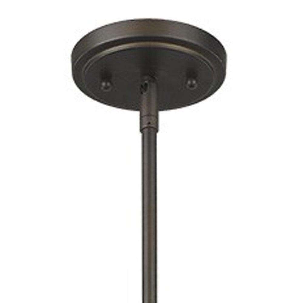 Jade 1-Light Oil-Rubbed Bronze Pendant With Vertical Structural Frames - AFS