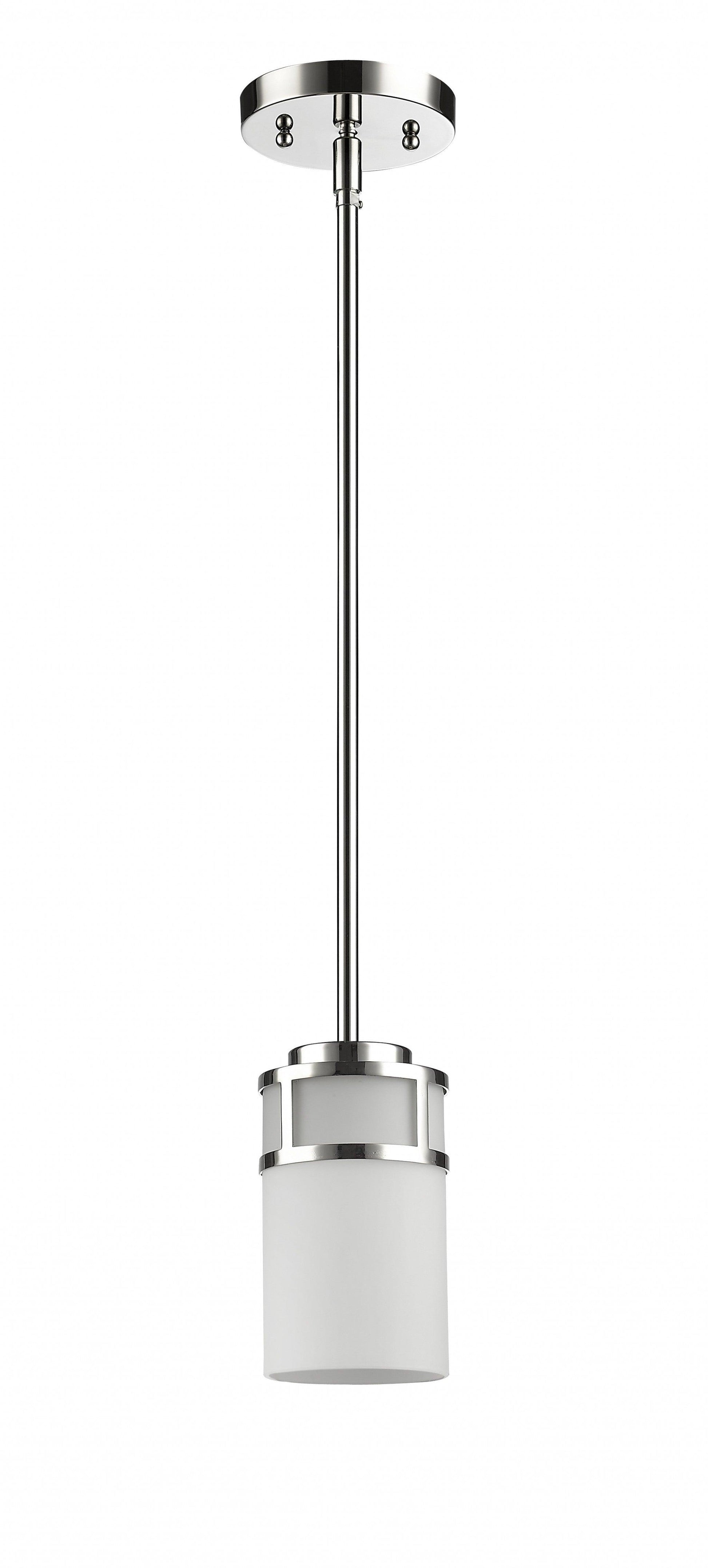 Silver Minimalist Cylindrical Hanging Light - AFS