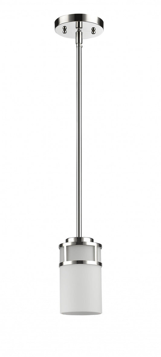 Silver Minimalist Cylindrical Hanging Light - AFS