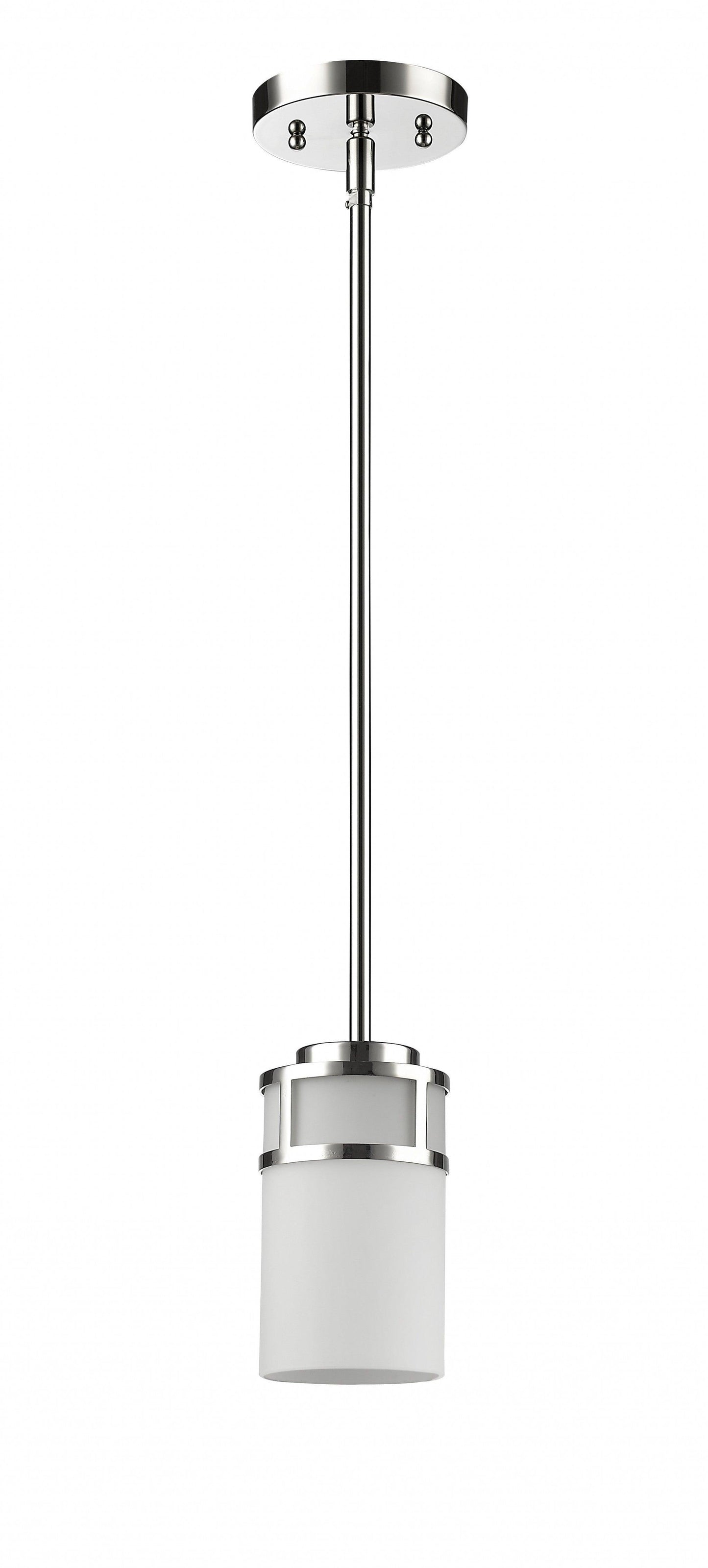 Silver Minimalist Cylindrical Hanging Light - AFS