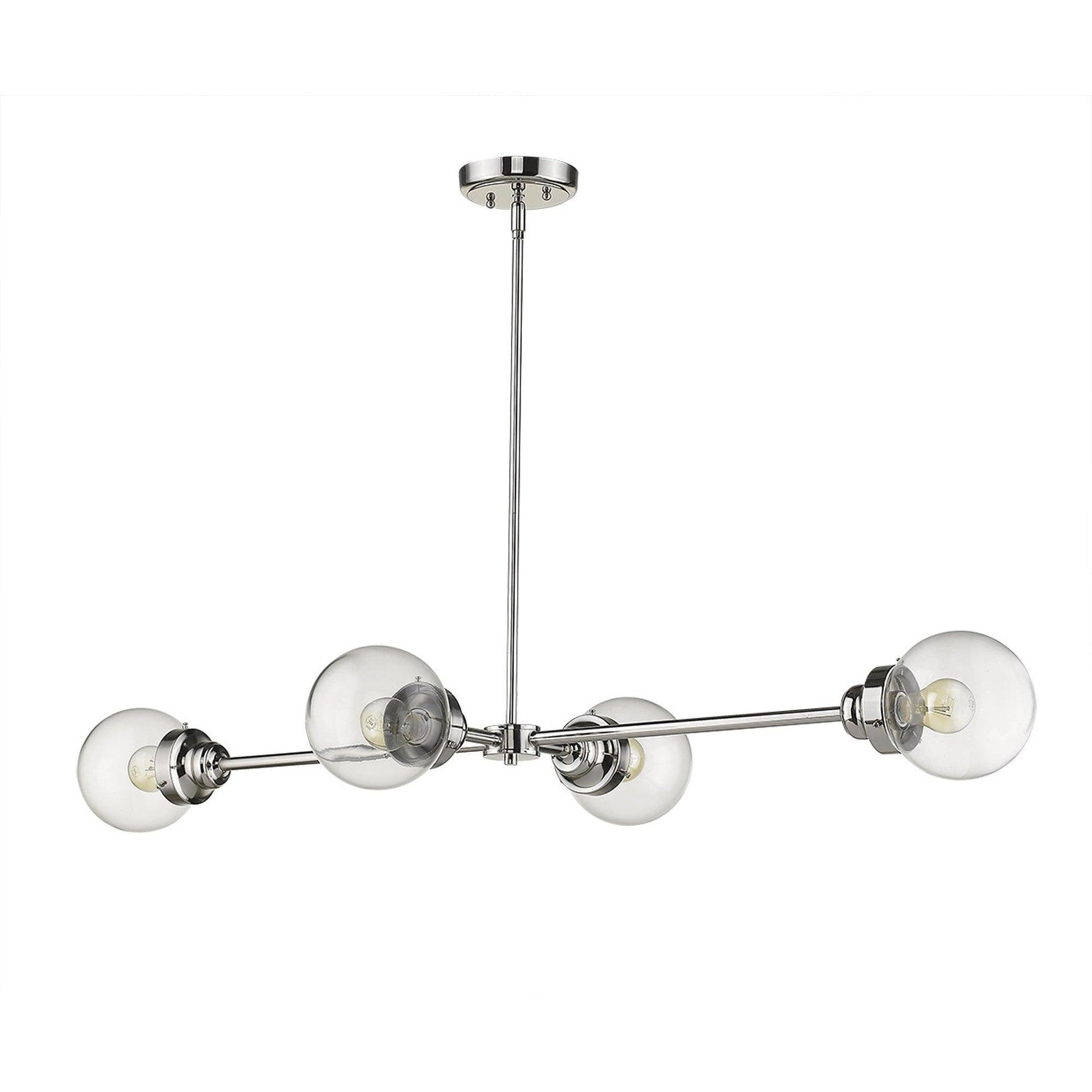 Portsmith 4-Light Polished Nickel Island Pendant - AFS