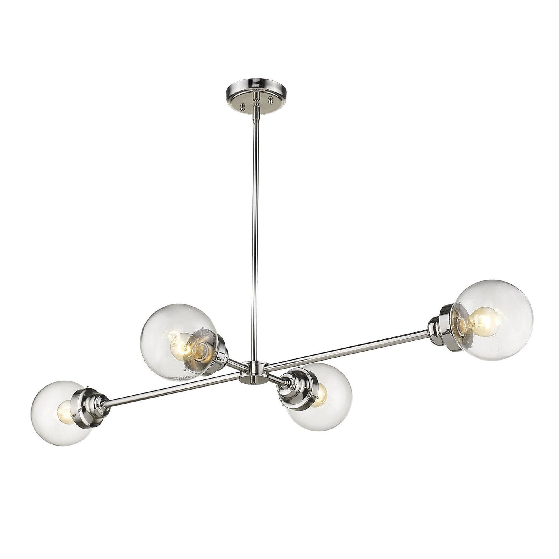 Portsmith 4-Light Polished Nickel Island Pendant - AFS