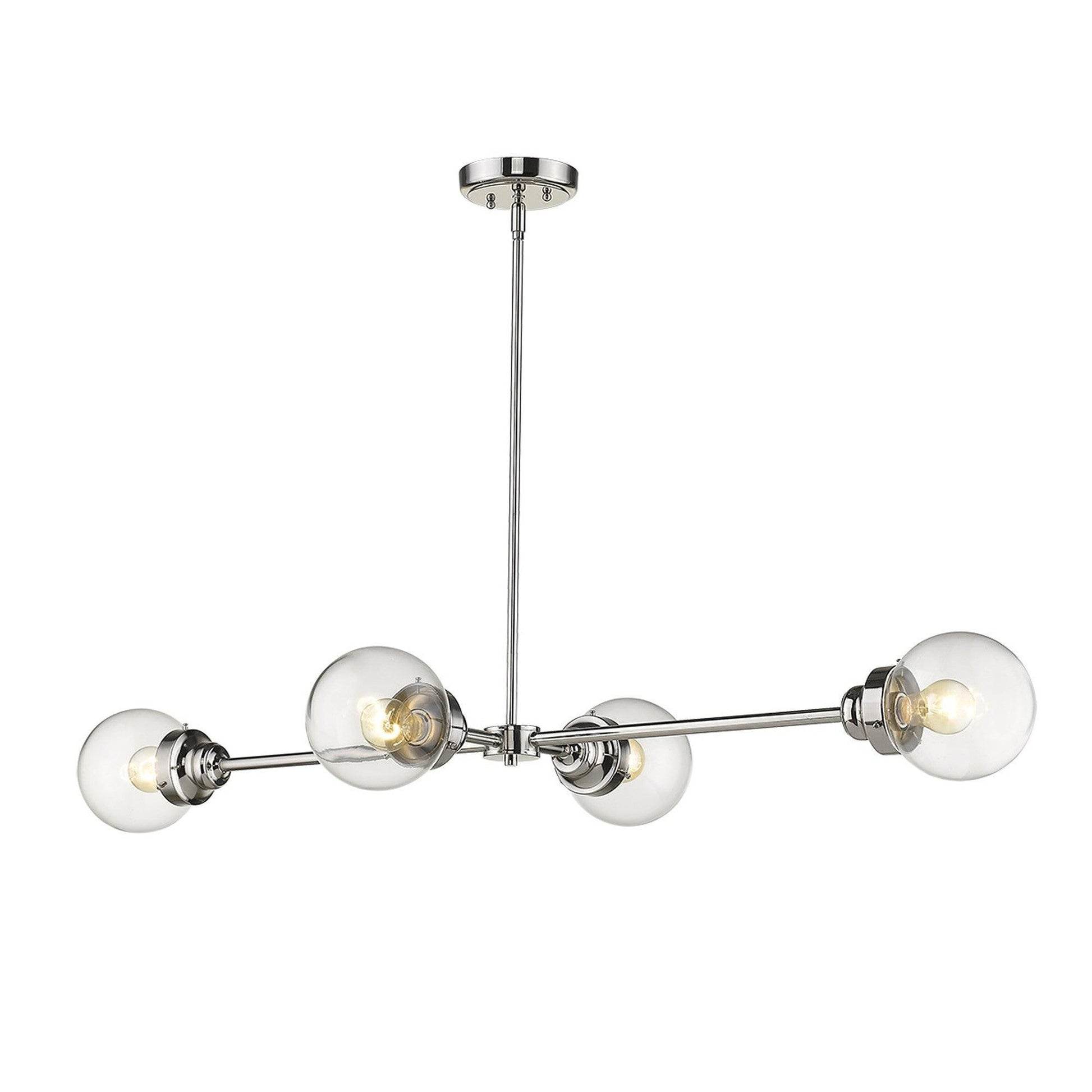 Portsmith 4-Light Polished Nickel Island Pendant - AFS