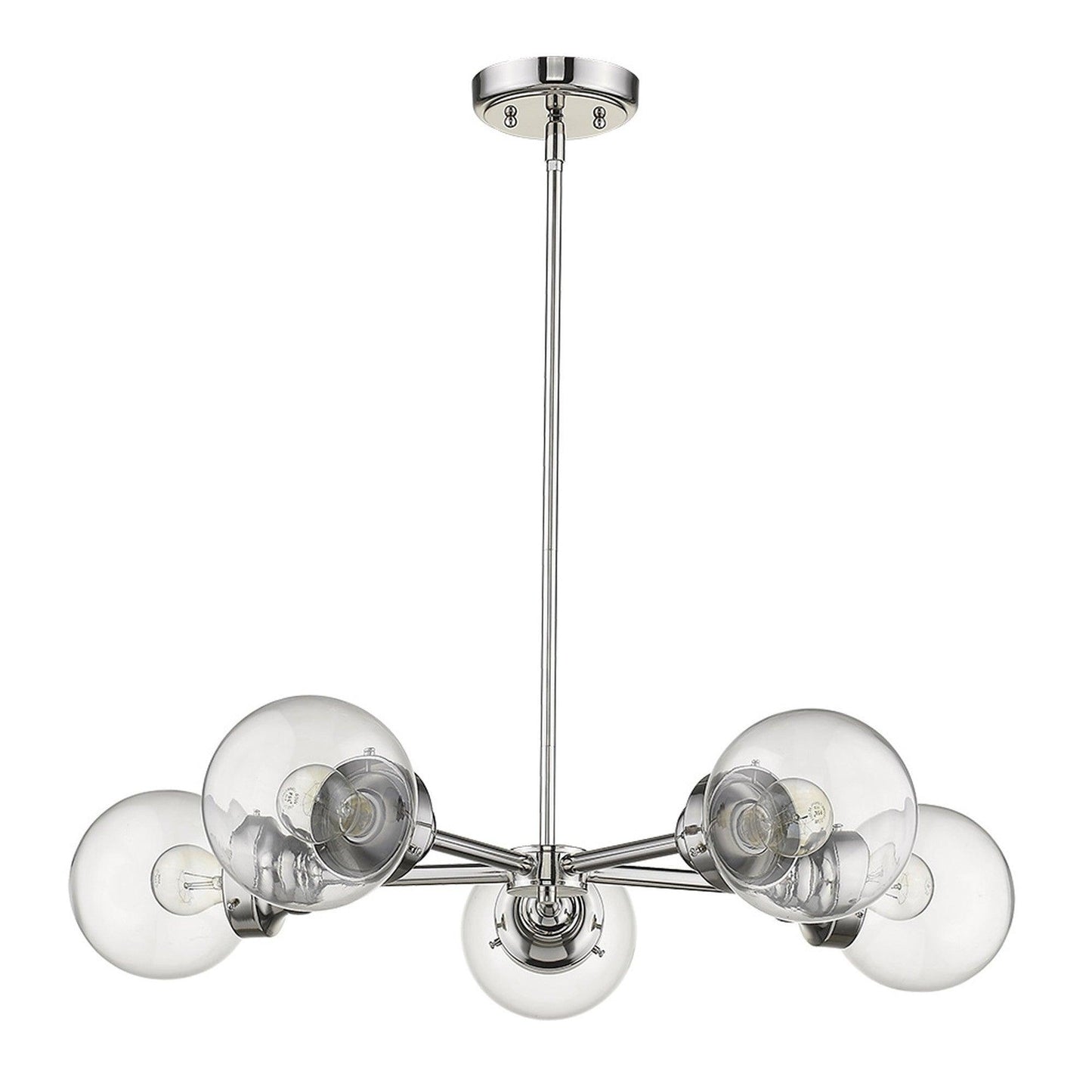 Portsmith 5-Light Polished Nickel Chandelier - AFS