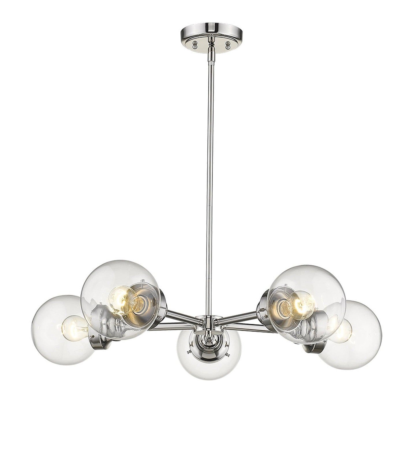 Portsmith 5-Light Polished Nickel Chandelier - AFS