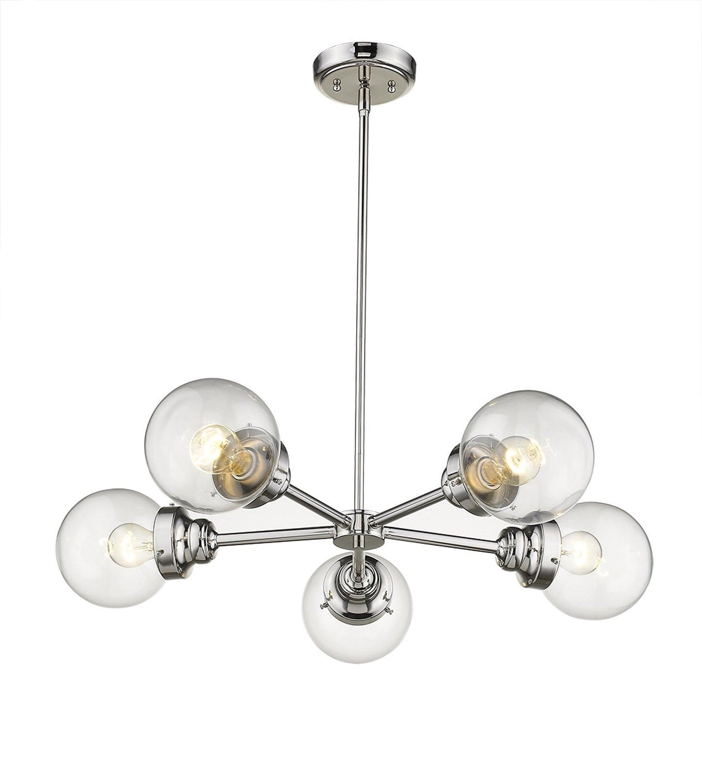 Portsmith 5-Light Polished Nickel Chandelier - AFS