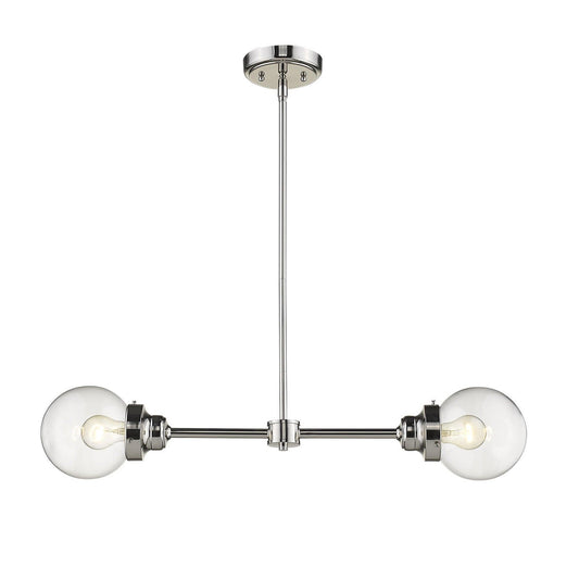 Portsmith 2-Light Polished Nickel Island Pendant - AFS