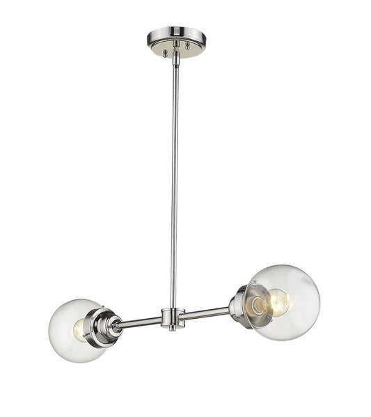 Portsmith 2-Light Polished Nickel Island Pendant - AFS