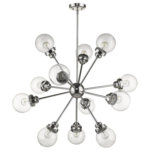 Portsmith 12-Light Polished Nickel Chandelier - AFS