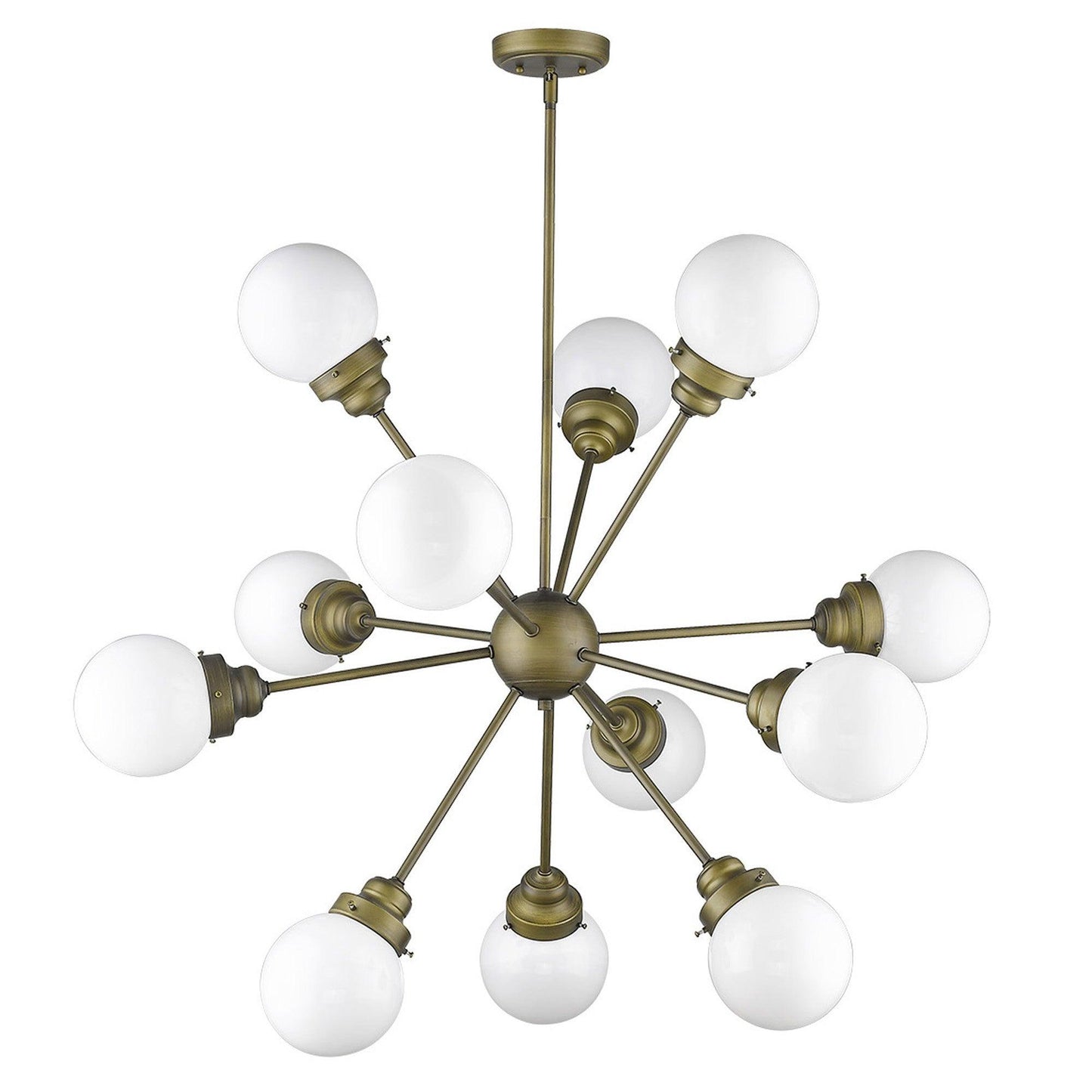 Portsmith 12-Light Raw Brass Chandelier - AFS