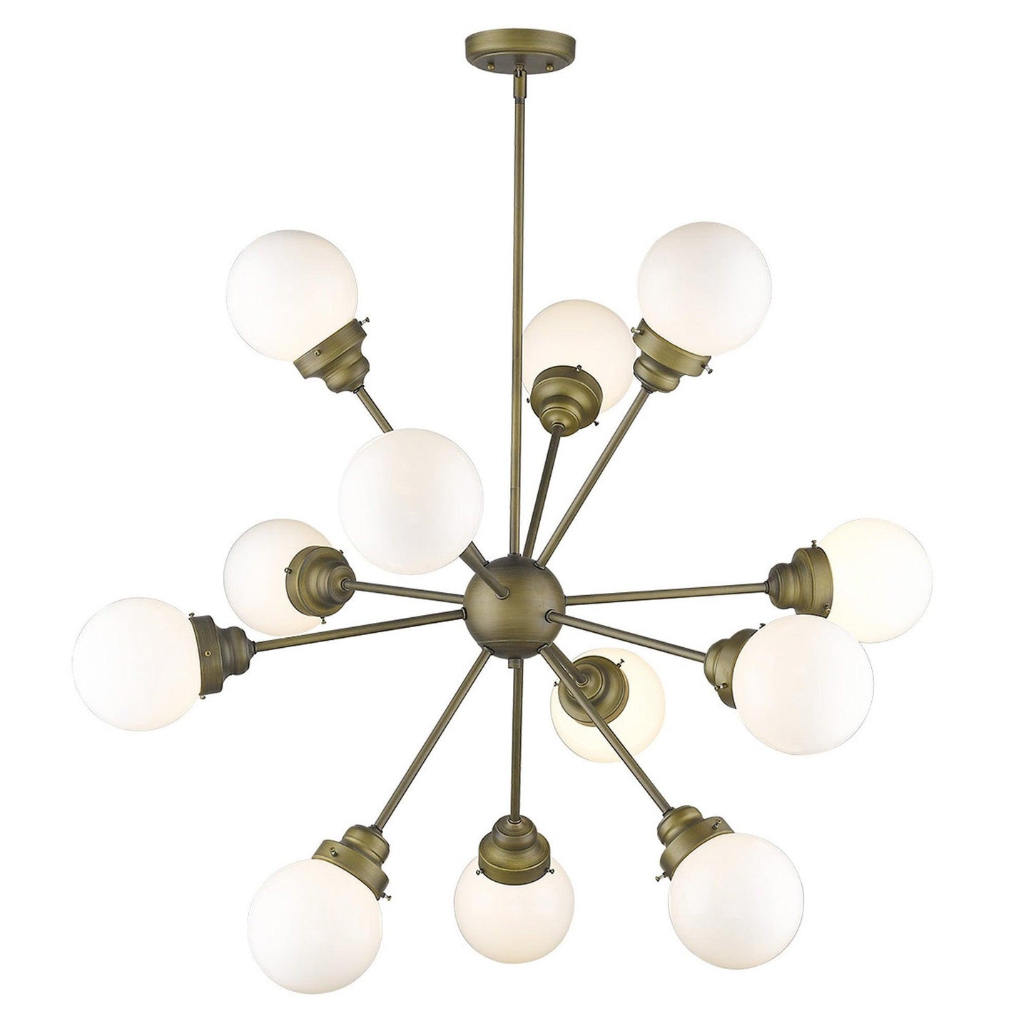 Portsmith 12-Light Raw Brass Chandelier - AFS