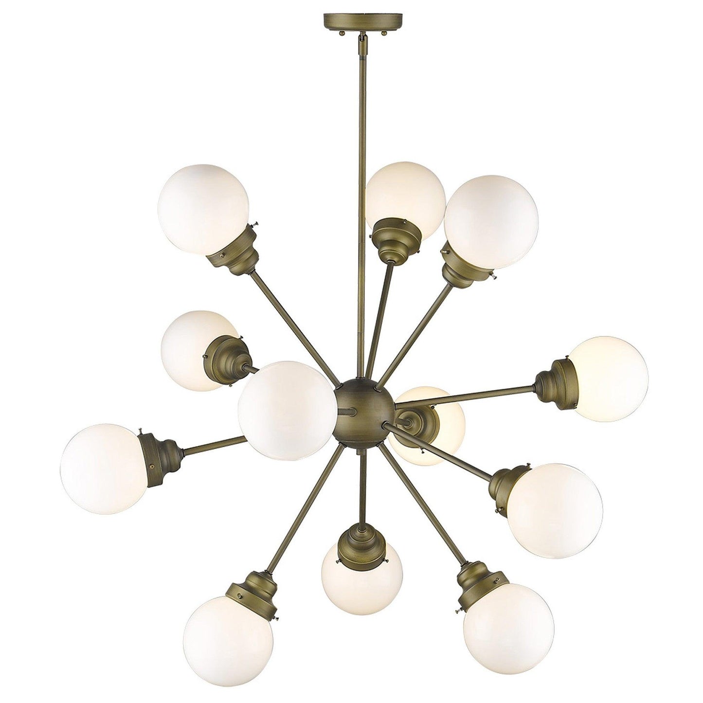 Portsmith 12-Light Raw Brass Chandelier - AFS