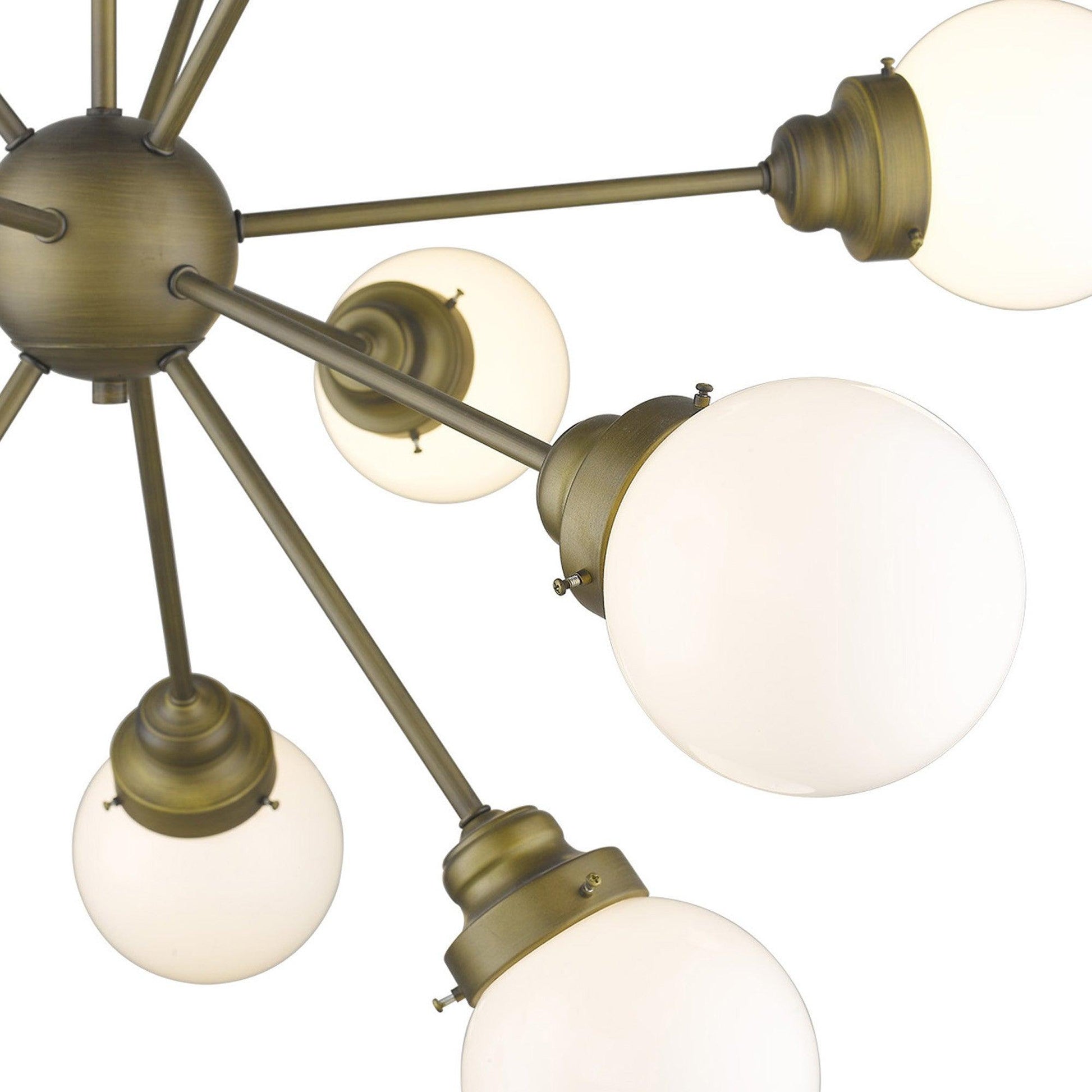 Portsmith 12-Light Raw Brass Chandelier - AFS