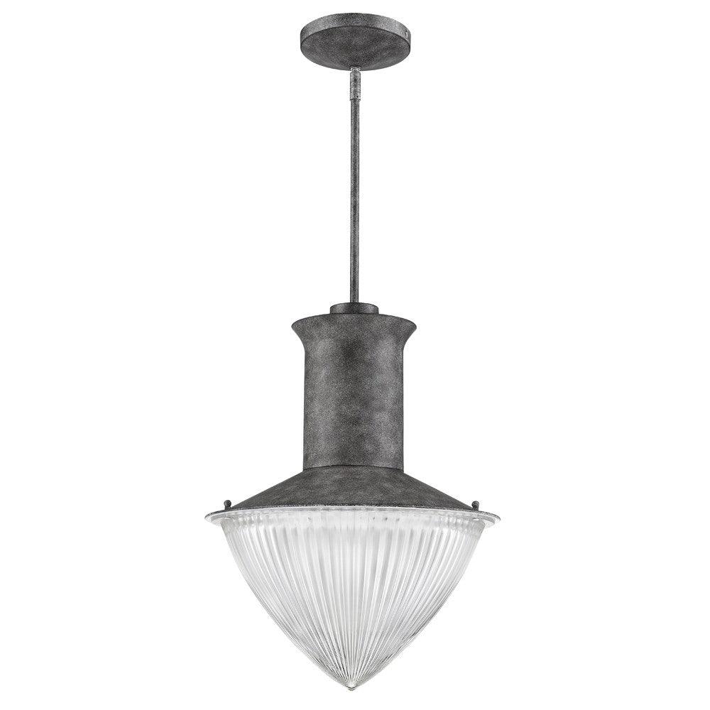 Skylar 1-Light Ash Pendant With Halophane Glass Shade - AFS