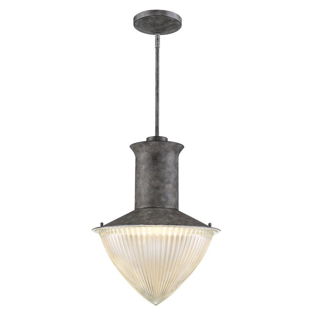 Skylar 1-Light Ash Pendant With Halophane Glass Shade - AFS