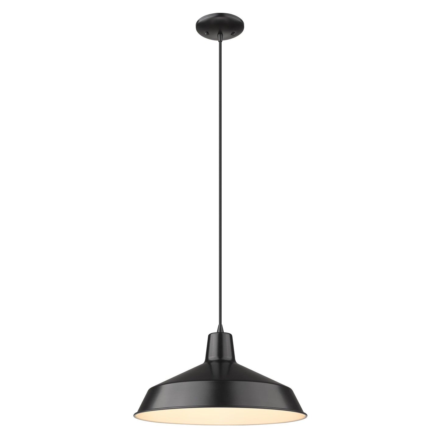 Industrial Matte Black Hanging Light - AFS