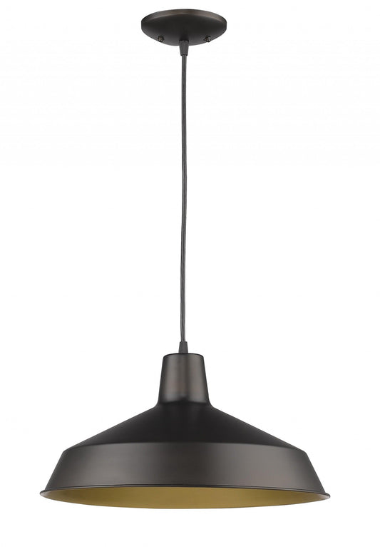 Industrial Brushed Bronze Hanging Light - AFS