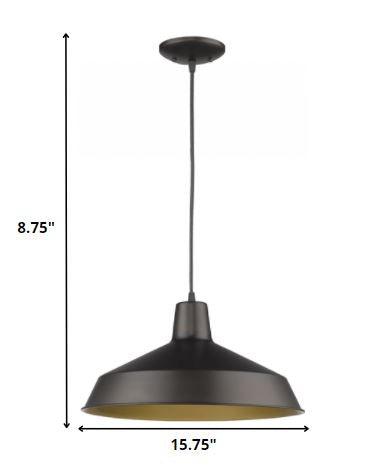 Industrial Brushed Bronze Hanging Light - AFS