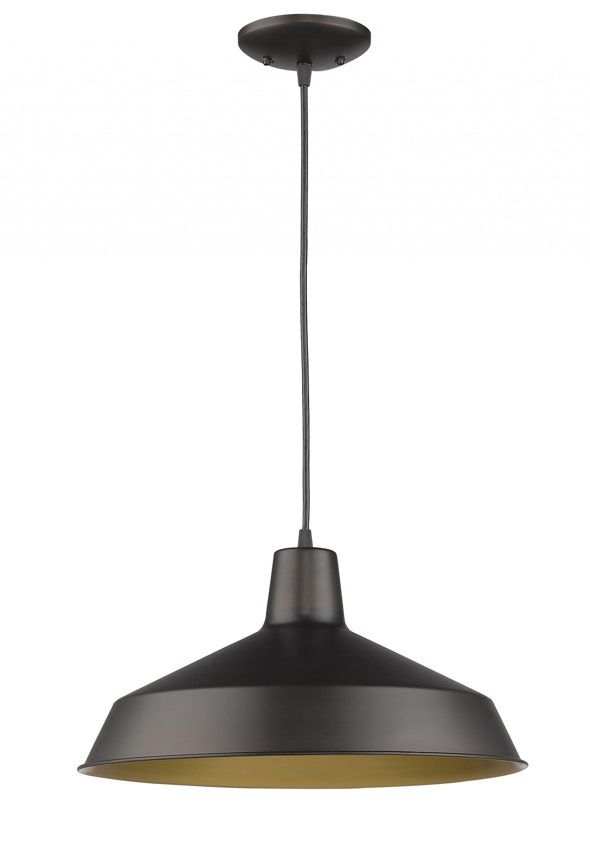 Industrial Brushed Bronze Hanging Light - AFS