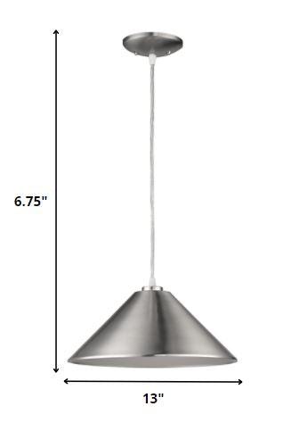 Industrial Silver Conical Hanging Light - AFS