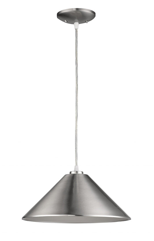 Industrial Silver Conical Hanging Light - AFS