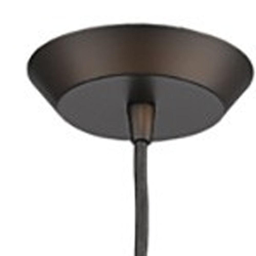 Narrow Bronze Hanging Light with Glass Studs - AFS